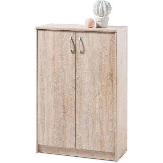 Sideboard aus Holzwerkstoff mit geschlossenem Stauraum in Eichenbraun