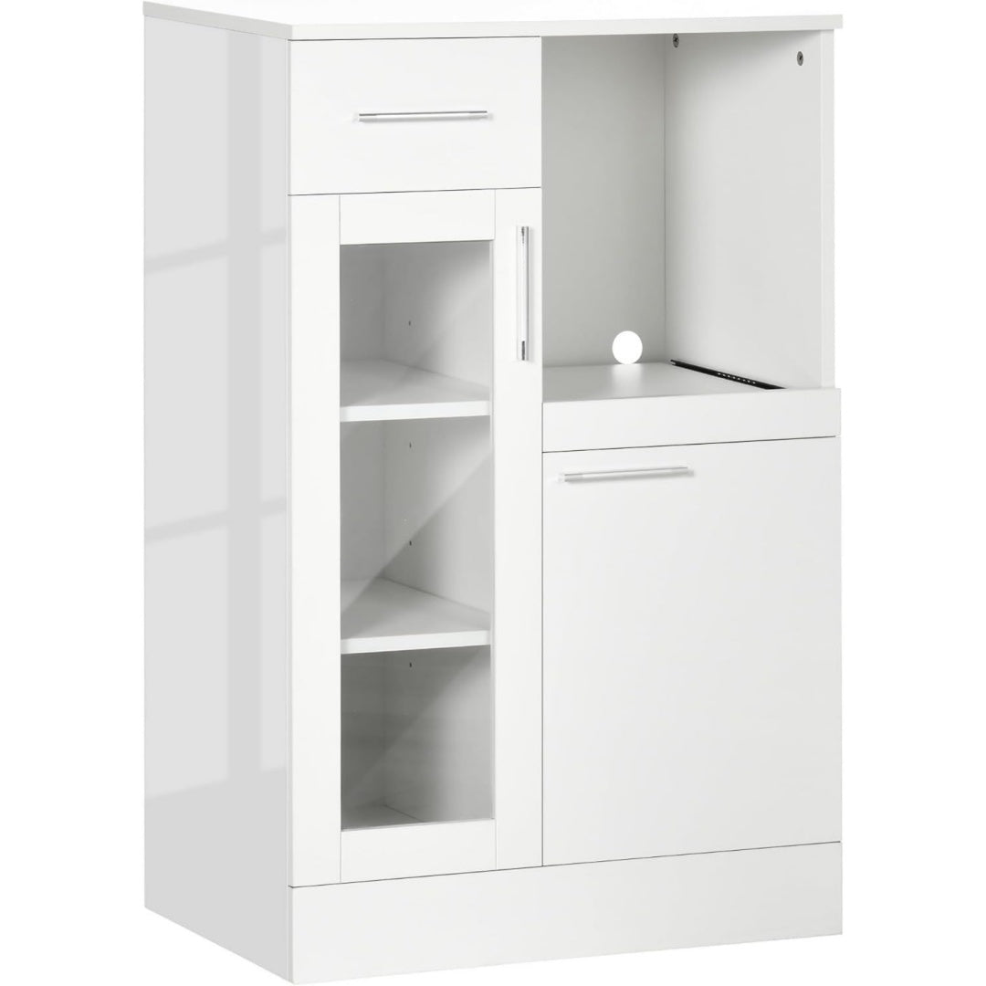 Eine Wandmontage trifft auf Schubladen an dem Sideboard
