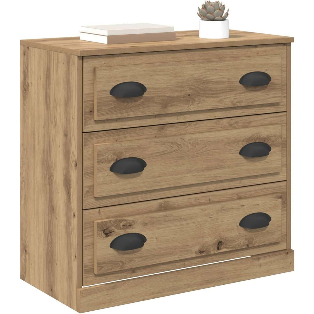 Schubladen ergaenzen das Sideboard mit den Massen 70 x 35.5 x 67.5 cm