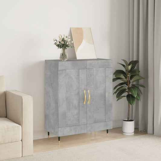 Schubladen an dem Sideboard in Betongrau