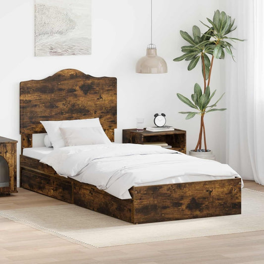 Bettgestell aus Holzwerkstoff mit einem Bettkasten