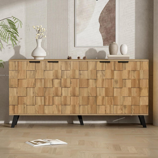 Sideboard verbindet offene Ablagen und 4 Tueren