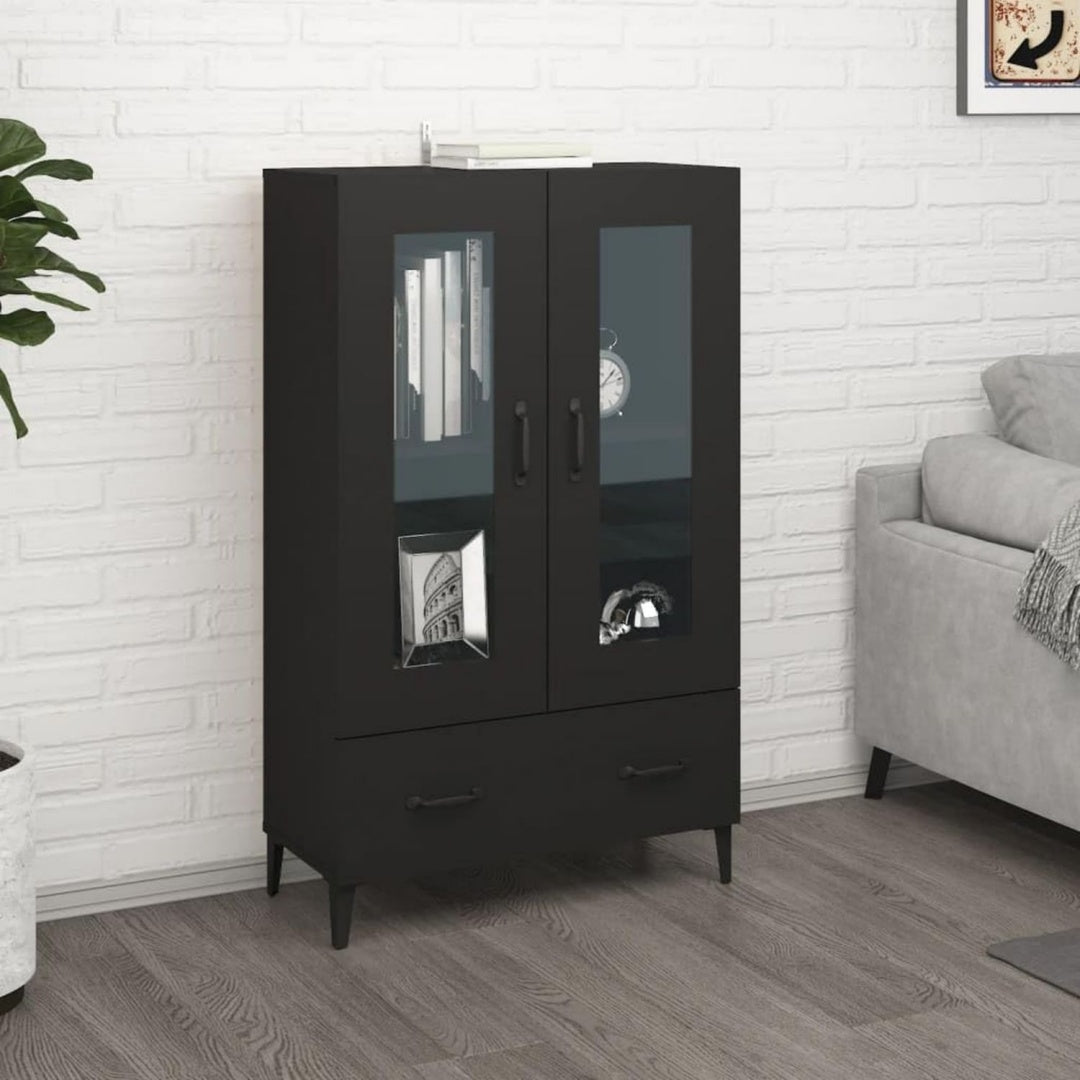 Hochschrank mit den Massen 70 x 31 x 115 cm in Schwarz