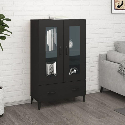 Hochschrank mit den Massen 70 x 31 x 115 cm in Schwarz