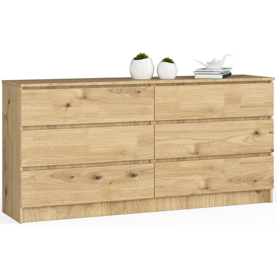 Beschichtete Flaechen und 6 Schubladen bestimmen das Sideboard