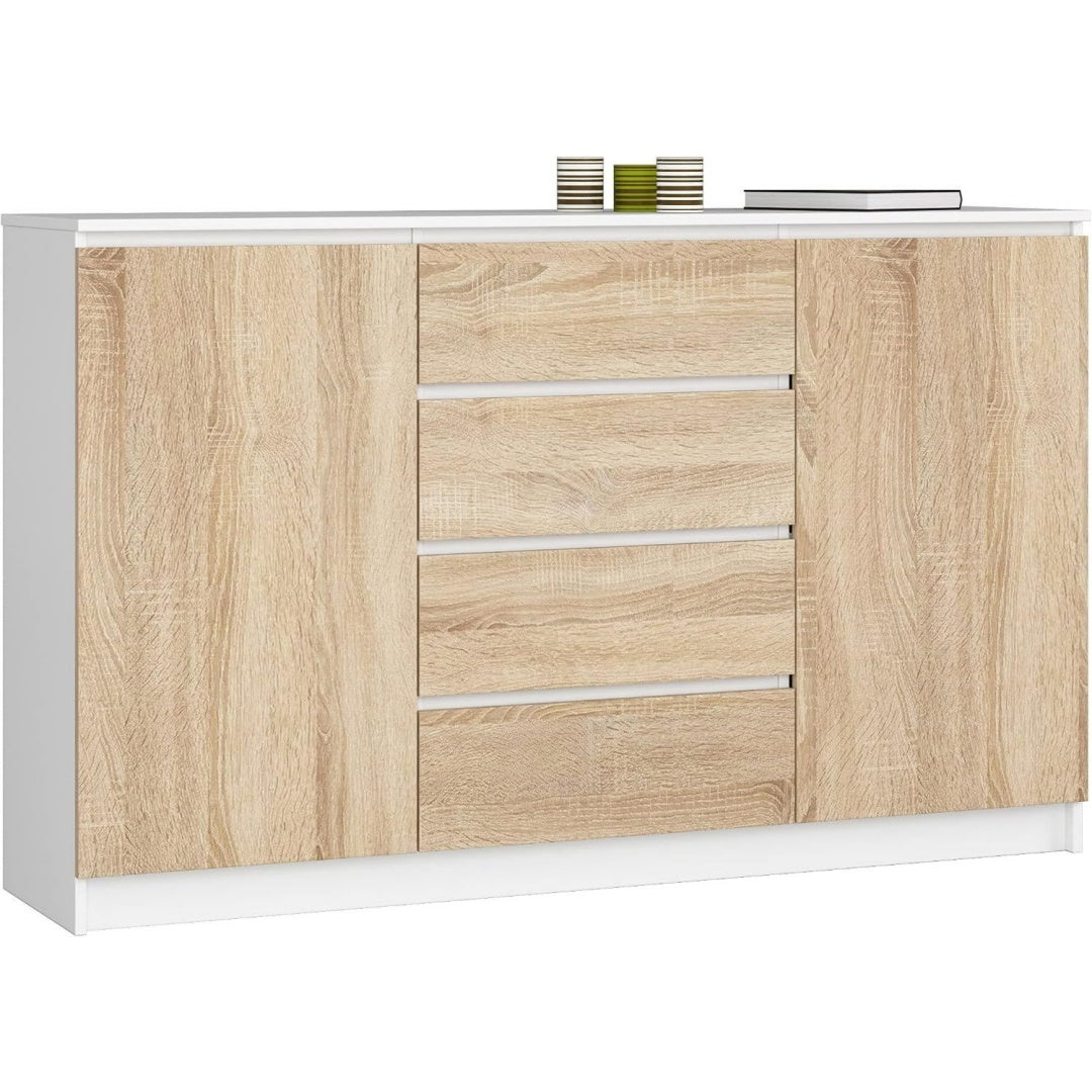 Sideboard mit einer ausziehbaren Konstruktion, 2 Tueren und Schubladen
