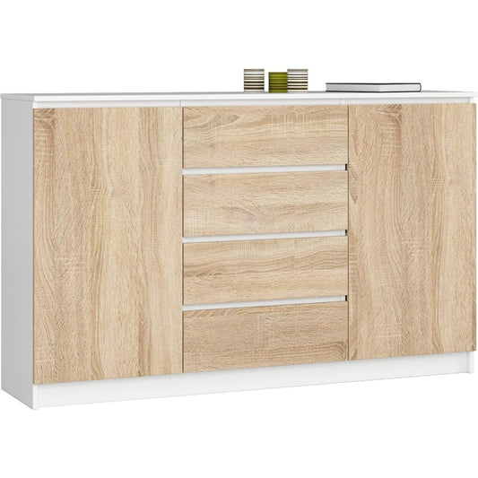Sideboard mit einer ausziehbaren Konstruktion, 2 Tueren und Schubladen