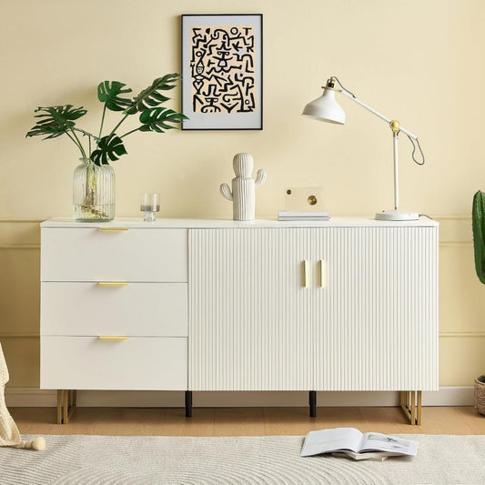 Sideboard mit einem Metallgestell, Schubladen und 3 Schubladen